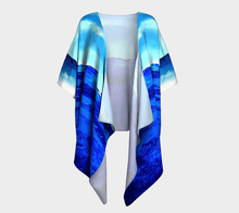 Load image into Gallery viewer, Blue Ocean Turquoise Kimono Wrap | JSFA - JSFA - Original Art On Fashion by Jenny Simon