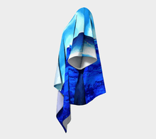Load image into Gallery viewer, Blue Ocean Turquoise Kimono Wrap | JSFA - JSFA - Original Art On Fashion by Jenny Simon