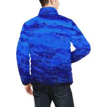 Load image into Gallery viewer, Blue Secret Men&#39;s Bomber Jacket | JSFA - JSFA - Original Art On Fashion by Jenny Simon