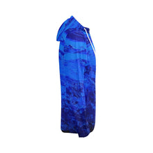 Load image into Gallery viewer, Blue Secret Women&#39;s Zip Up Hoodie Jacket | JSFA - JSFA - Original Art On Fashion by Jenny Simon