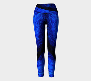 Blue Secret Yoga Pants | JSFA - JSFA - Original Art On Fashion by Jenny Simon