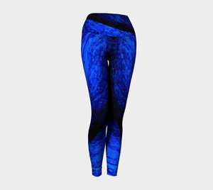 Blue Secret Yoga Pants | JSFA - JSFA - Original Art On Fashion by Jenny Simon