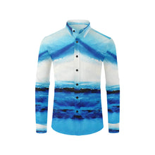 Load image into Gallery viewer, Blue Spellbound Long Sleeve Men&#39;s Shirt | JSFA - JSFA - Original Art On Fashion by Jenny Simon
