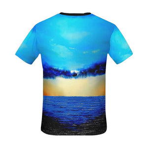 Blue Sunset Rebirth Men's T-Shirt | JSFA - JSFA - Original Art On Fashion by Jenny Simon