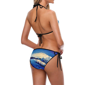 Blue Wave Classic String Bikini | JSFA - JSFA - Original Art On Fashion by Jenny Simon