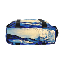 Load image into Gallery viewer, Blue Wave Ladies Weekender Travel Carry On Bag - JSFA - Art On Fashion by Jenny Simon