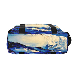 Blue Wave Ladies Weekender Travel Carry On Bag - JSFA - Art On Fashion by Jenny Simon