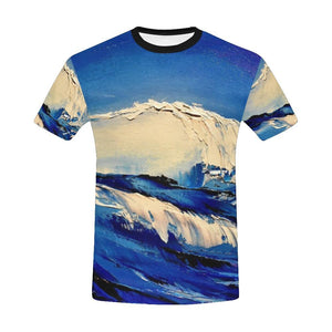 Blue Wave Men's T-Shirt | JSFA - JSFA - Original Art On Fashion by Jenny Simon