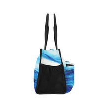 Load image into Gallery viewer, Blue White Ocean Spellbound Pool Beach Tote | JSFA - JSFA - Art On Fashion by Jenny Simon