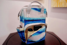 Load image into Gallery viewer, Blue Backpack With Zipped Front Pocket | JSFA - JSFA - Original Art On Fashion by Jenny Simon