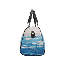Load image into Gallery viewer, Blue White Waves Travel Bag | JSFA - JSFA - Original Art On Fashion by Jenny Simon