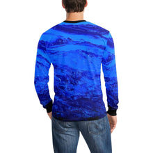 Load image into Gallery viewer, Dark Blue Secret Long Sleeve Men&#39;s T-shirt | JSFA - JSFA - Original Art On Fashion by Jenny Simon