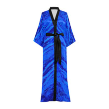 Load image into Gallery viewer, Deep Blue Secret 56&quot; EXTRA LONG Kimono Robe For Tall Women | JSFA - JSFA - Art On Fashion by Jenny Simon