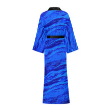 Load image into Gallery viewer, Deep Blue Secret 56&quot; EXTRA LONG Kimono Robe For Tall Women | JSFA - JSFA - Art On Fashion by Jenny Simon