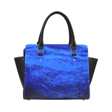 Load image into Gallery viewer, Deep Secret Blue Ocean Handbag Top Handle | JSFA - JSFA - Original Art On Fashion by Jenny Simon