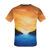 Load image into Gallery viewer, Dream Cove Blue Men&#39;s T-Shirt | JSFA - JSFA - Original Art On Fashion by Jenny Simon