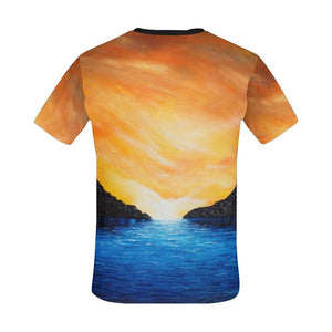 Dream Cove Blue Men's T-Shirt | JSFA - JSFA - Original Art On Fashion by Jenny Simon