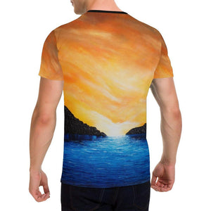 Dream Cove Blue Men's T-Shirt | JSFA - JSFA - Original Art On Fashion by Jenny Simon