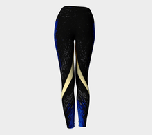 Load image into Gallery viewer, Gold Stripe Water Yoga Pants | JSFA - JSFA - Original Art On Fashion by Jenny Simon