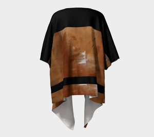 Golden Path Beige Kimono Wrap Black Stripe | JSFA - JSFA - Original Art On Fashion by Jenny Simon