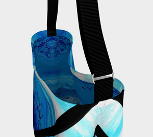 Light Blue Ocean Shopper Black Stripes | JSFA - JSFA - Original Art On Fashion by Jenny Simon