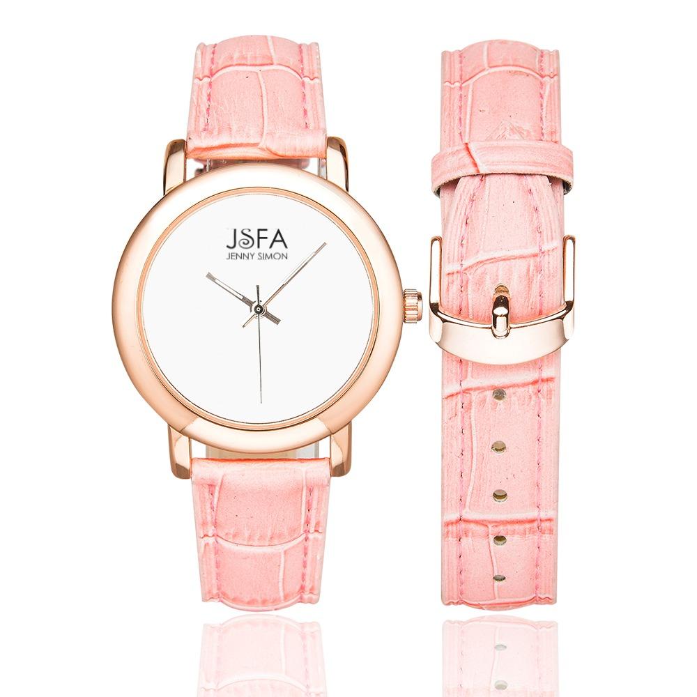 Logo Women's Watch Light Pink Band | JSFA - JSFA - Original Art On Fashion by Jenny Simon