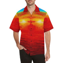 Load image into Gallery viewer, Men&#39;s God&#39;s Plan Orange Sunset Hawaiian Shirt | JSFA - JSFA - Original Art On Fashion by Jenny Simon