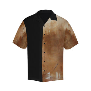 Men's Hawaiian Golden Path Shirt Beige Back | JSFA - JSFA - Original Art On Fashion by Jenny Simon
