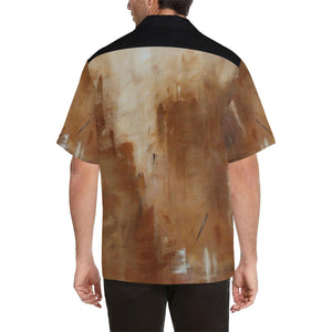 Men's Hawaiian Golden Path Shirt Beige Back | JSFA - JSFA - Original Art On Fashion by Jenny Simon