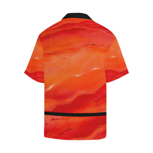 Men's Hawaiian Orange Shirt Men's | JSFA - JSFA - Original Art On Fashion by Jenny Simon