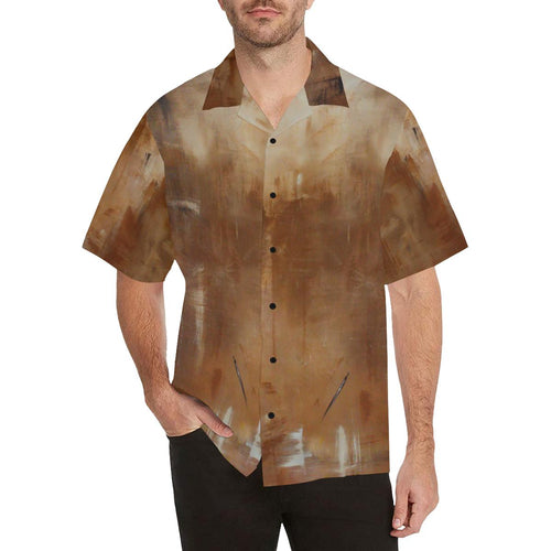 Men's Hawaiian Shirt Golden Path | JSFA - JSFA - Original Art On Fashion by Jenny Simon