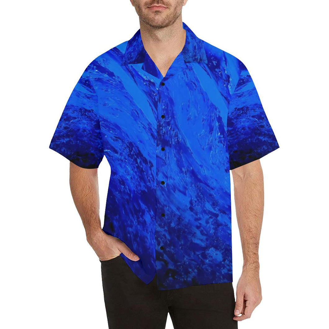 Men's Hawaiin Deep Blue Secret Shirt | JSFA - JSFA - Original Art On Fashion by Jenny Simon