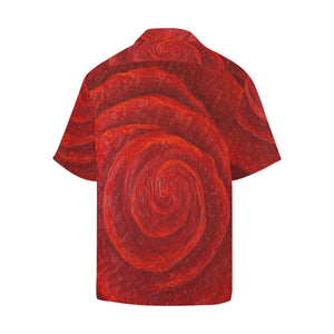 Men's Red Roses Hawaiian Shirt | JSFA - JSFA - Original Art On Fashion by Jenny Simon