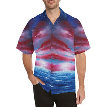 Load image into Gallery viewer, Men&#39;s Stars And Stripes Blue Red Hawaiian Shirt | JSFA - JSFA - Original Art On Fashion by Jenny Simon
