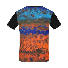 Load image into Gallery viewer, Orange Blue Black Men&#39;s T-Shirt | JSFA - JSFA - Original Art On Fashion by Jenny Simon