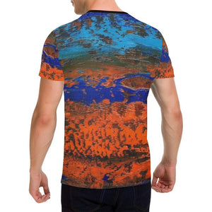 Orange Blue Zest Men's T-Shirt | JSFA - JSFA - Original Art On Fashion by Jenny Simon