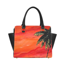 Load image into Gallery viewer, Orange Palm Tree Handbag Top Handle | JSFA - JSFA - Original Art On Fashion by Jenny Simon