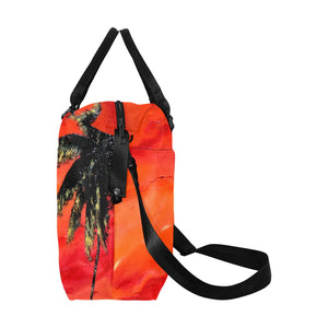 Orange Palm Tree Ladies Weekender Travel Carry On Bag - JSFA - Art On Fashion by Jenny Simon