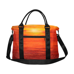 Orange Sunset Ladies Weekender Travel Carry On Bag - JSFA - Art On Fashion by Jenny Simon