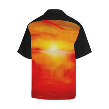 Load image into Gallery viewer, Orange Sunset Magic Black Sleeve Hawaiian Shirt | JSFA - JSFA - Original Art On Fashion by Jenny Simon