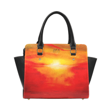 Load image into Gallery viewer, Orange Sunset Magic Classic Handbag Top Handle | JSFA - JSFA - Original Art On Fashion by Jenny Simon