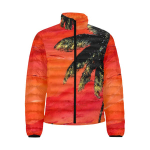 Palm Tree Orange Men's Bomber Jacket | JSFA - JSFA - Original Art On Fashion by Jenny Simon