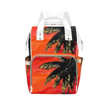 Load image into Gallery viewer, Palm Tree Orange Multi-Function Backpack | JSFA - JSFA - Original Art On Fashion by Jenny Simon