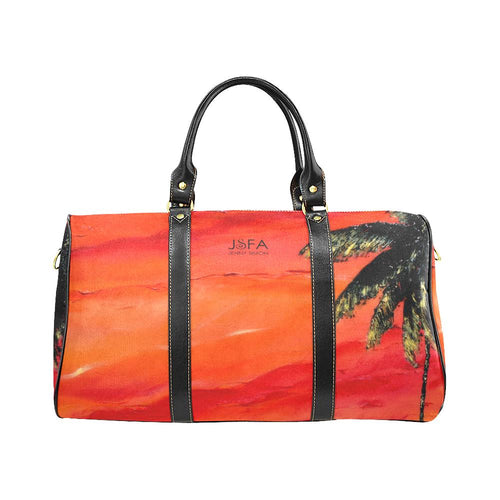 Palm Tree Orange Sky Travel Bag | JSFA - JSFA - Original Art On Fashion by Jenny Simon
