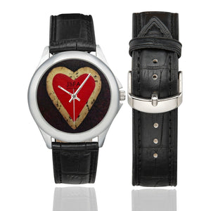 Red Heart Women's Watch Black Band | JSFA - JSFA - Original Art On Fashion by Jenny Simon
