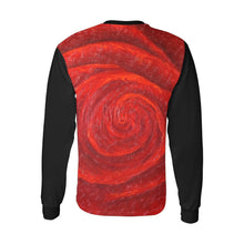 Load image into Gallery viewer, Red Rose Black Long Sleeve Men&#39;s T-shirt | JSFA - JSFA - Original Art On Fashion by Jenny Simon