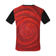 Load image into Gallery viewer, Red Rose Black Men&#39;s T-Shirt | JSFA - JSFA - Original Art On Fashion by Jenny Simon
