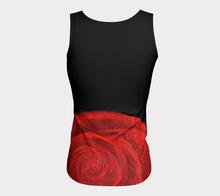 Load image into Gallery viewer, Red Rose Bud Long Tank | JSFA - JSFA - Original Art On Fashion by Jenny Simon