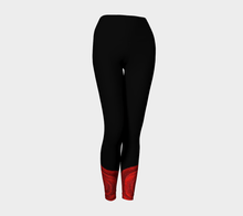 Load image into Gallery viewer, Red Rose Bud Yoga Pants | JSFA - JSFA - Original Art On Fashion by Jenny Simon