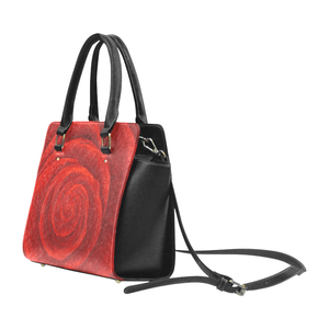 Red Rose Classic Handbag Top Handle | JSFA - JSFA - Original Art On Fashion by Jenny Simon